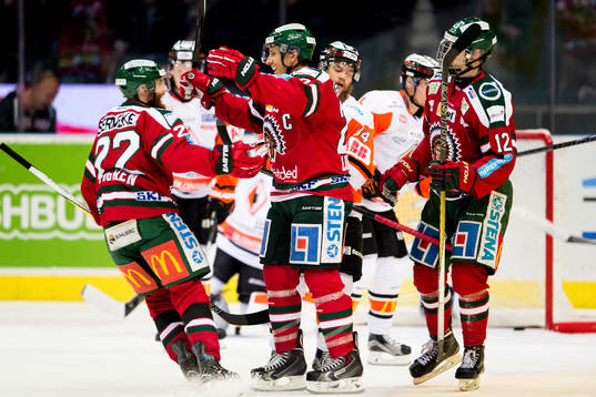 Frölundas Joel Lundqvist jublar