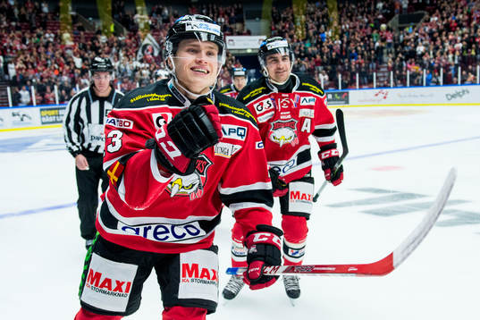 Malmö Redhawks Christoffer Forsberg och Nils Andersson
