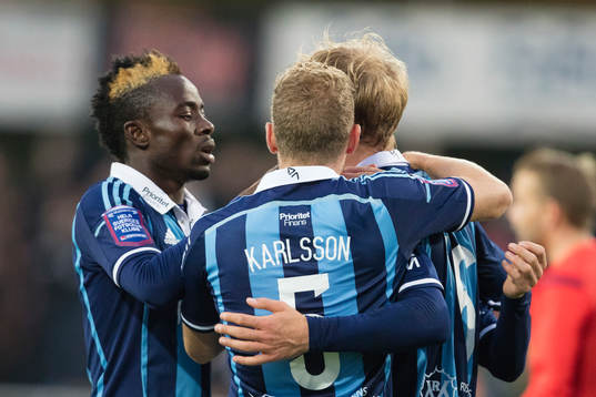 Djurgårdens spelare jublar