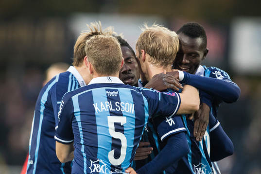 Djurgårdens spelare jublar