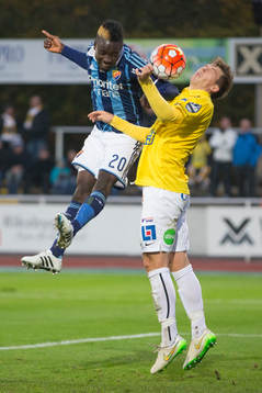Djurgårdens Sam Johnsson och Falkenbergs Adam Eriksson