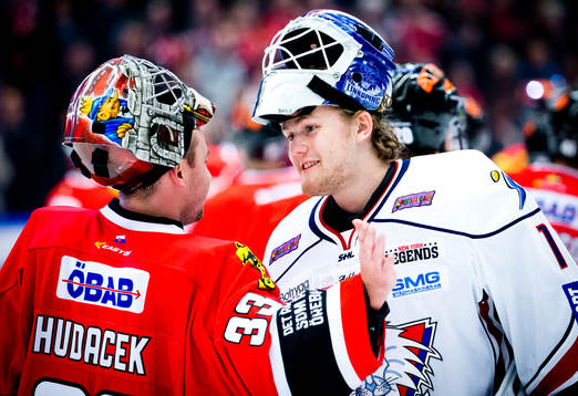 Örebros målvakt Julius Hudacek och Linköpings målvakt