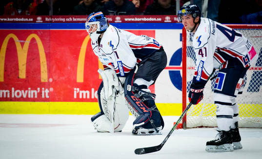 Linköpings målvakt Marcus Högberg blev inbytt i slutet