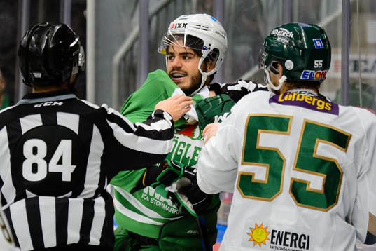 Rögles Almen Bibic och Färjestads Ole-Kristian Tollefsen