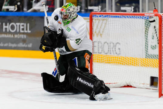 Färjestads målvakt Justin Pogge