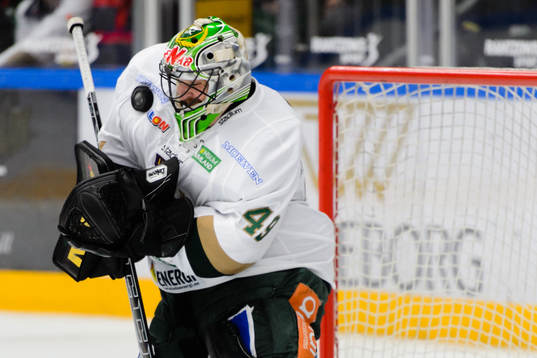 Färjestads målvakt Justin Pogge
