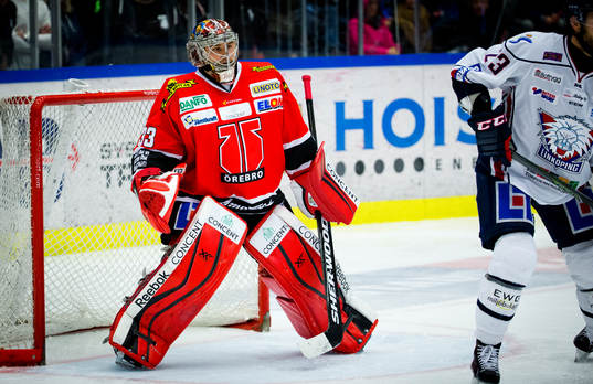 Örebros målvakt Julius Hudacek fick två utvisningar mot