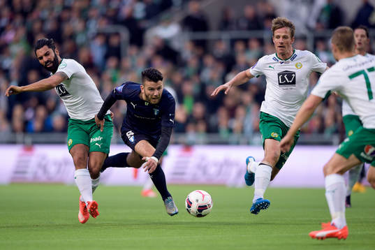 Hammarbys Stefan Batan och Jan Gunnar Solli och Malmös