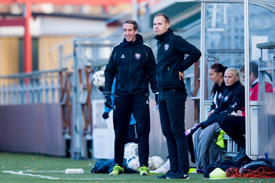 Rosengårds Pontus Persson och tränare Henrik Adolfsson