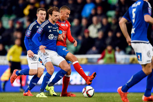 Sundsvalls Lars Gerson och Helsingborgs Jordan Larsson