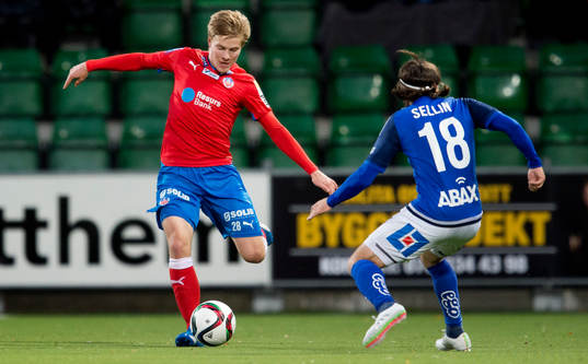 Helsingborgs Jere Uronen och Sundsvalls Robbin Sellin
