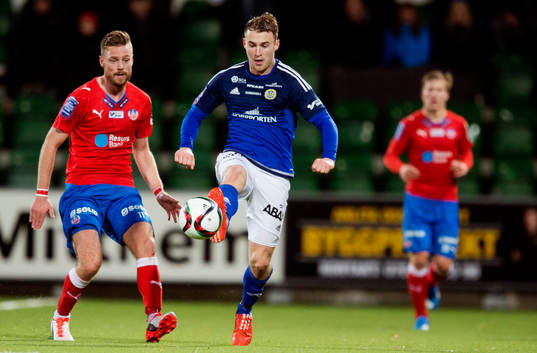 Helsingborgs Arnór Smárason och Sundsvalls Rúnar Már