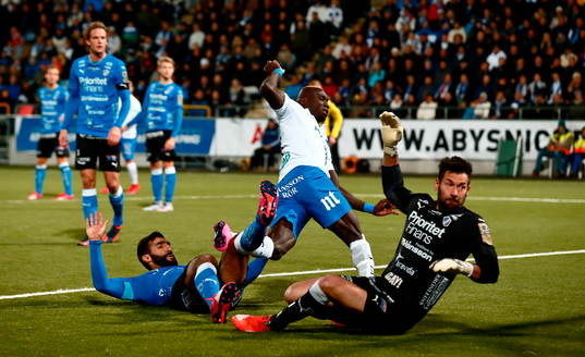 Norrköpings Alhaji Kamara gör mål 3-0 förbi Halmstads