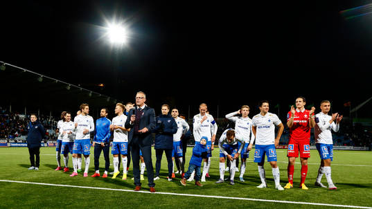 Norrköpings tränare Jan Andersson talar till Norrköpings