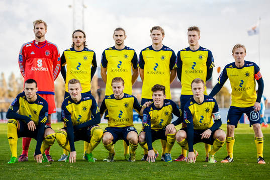 Ängelholms spelare uppställda