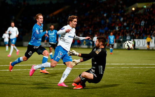 Norrköpings Christoffer Nyman och målvakt Stojan Lukic