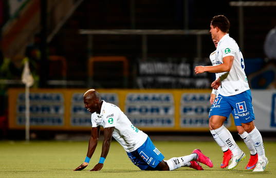Norrköpings Alhaji Kamara jublar