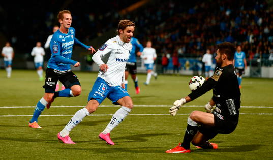Norrköpings Christoffer Nyman och målvakt Stojan Lukic