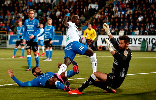 Norrköpings Alhaji Kamara gör mål 3-0