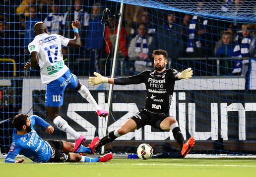 Norrköpings Alhaji Kamara gör mål 3-0 på Halmstads