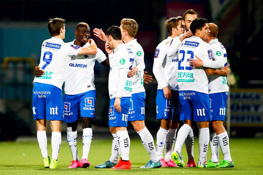 Norrköpings Alhaji Kamara jublar