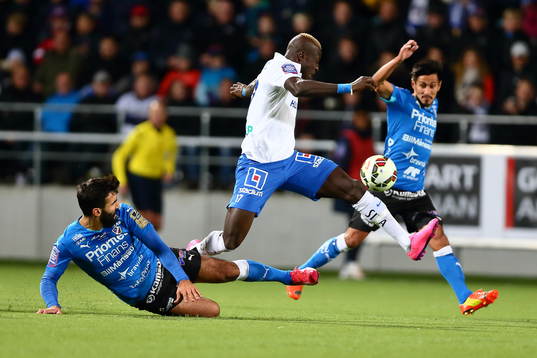 Norrköpings Alhaji Kamara fotbollsmatchen i Allsvenskan