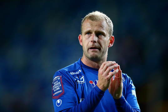 Åtvidabergs Kristian Bergström tackar supportrarna