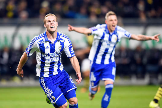 IFK Göteborgs Gustav Engvall jublar