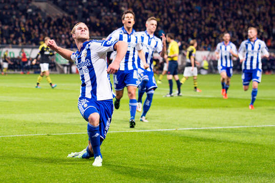 IFK Göteborgs Gustav Engvall jublar