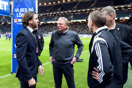 s Nils-Eric Johansson och IFK Göteborgs tränare Jörgen