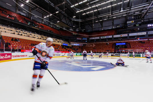 Växjös spelare värmer upp