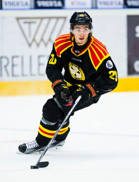 Brynäs Adam Brodecki med pucken