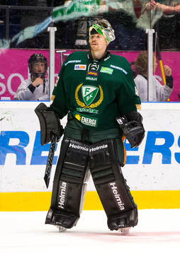 Färjestads målvakt Justin Pogge