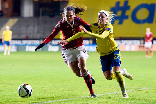 Danmarks Simone Boye Sørensen och Sveriges Olivia Schough