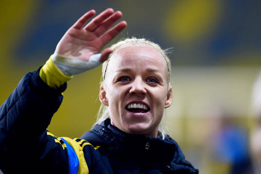 Sveriges Caroline Seger jublar
