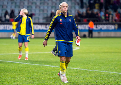 Sveriges Nilla Fischer med lindad fot