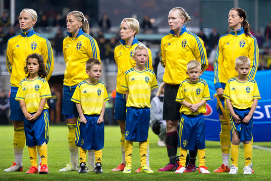Sveriges Nilla Fischer, Linda Sembrant, Petra Larsson,