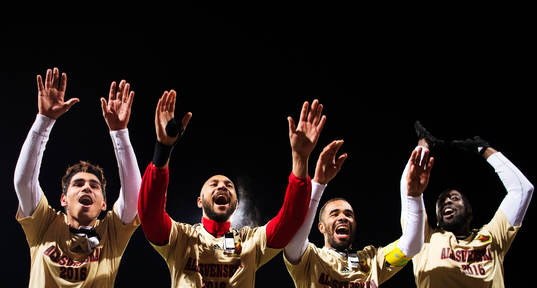 Östersunds spelare jublar