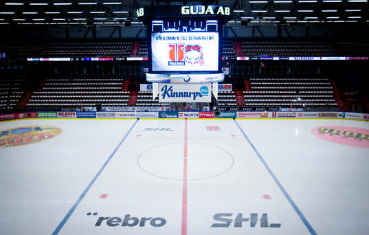 Behrn Arena 90 minuter innan ishockeymatchen i SHL mellan