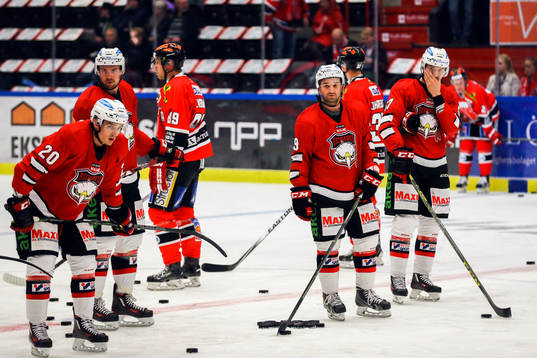 Malmö Redhawks Eric Himelfarb värmer upp