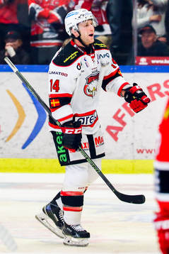 Malmö Redhawks Derek Meech firar