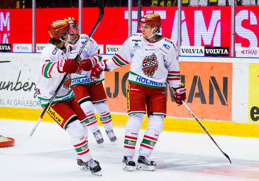 Modos Jesper Lindgren och Kristian Jakobsson jublar