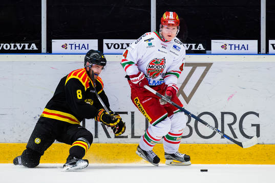 Brynäs Mathias Porseland och Modos Carl Grundström