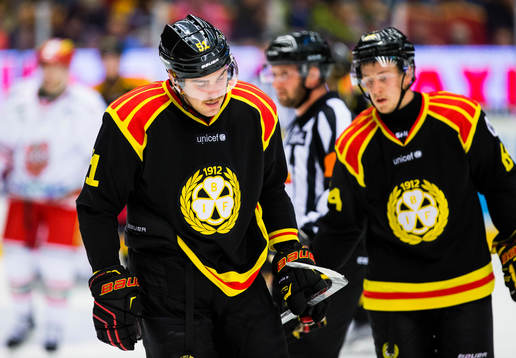 Brynäs Marc Zanetti ser deppig ut