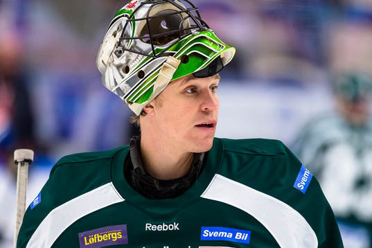 Färjestads målvakt Justin Pogge