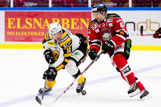 Skellefteås Adam Pettersson och Malmö Redhawks Jens Jakobs
