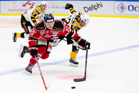 Malmö Redhawks Christoffer Forsberg och Skellefteås Adam