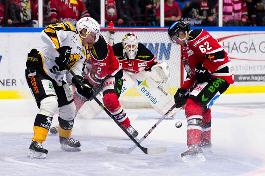 Skellefteås Pär Lindholm och Malmö Redhawks Jens Jakobs