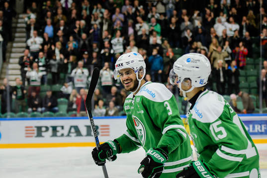 Rögles Almen Bibic och Dominik Granak jublar
