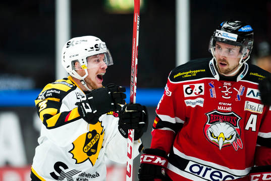 Skellefteås Niclas Burström jublar och Malmö Redhawks